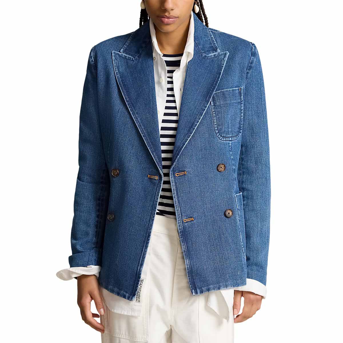 Polo Ralph Lauren Double-Breasted Denim Blazer